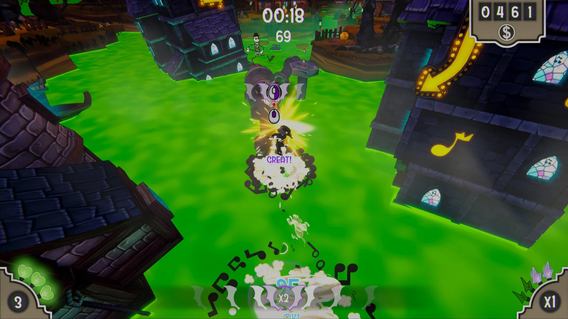 Spanky Bat-a-Swing gameplay with LumaEdge ambient lighting